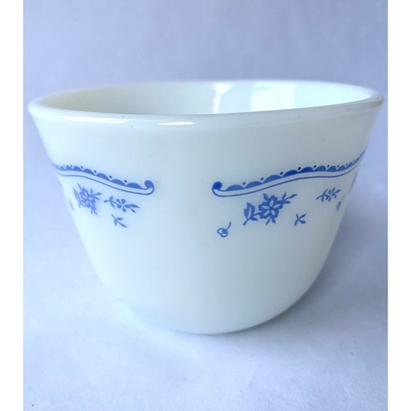 Pyrex Morning Blue Flower Cup Coffee Tea Corning NY Mid Century Microwave Safe - Picture 2 of 5